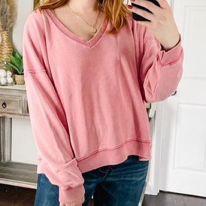 SOLD on Mercari- American Eagle Cropped V Neck Sweatshirt